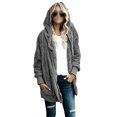 thumbnail image 2 of Innerwin Manteau à Capuche pour Femmes, Veste d'Hiver Chaude à Manches Longues, Gris Foncé m, 2 of 6