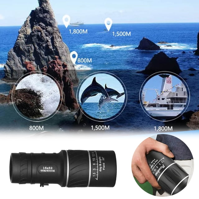 WIHJ See The Unseen 16x52 Monocular Bifocal Optical Telescope For Long Range