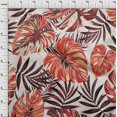 thumbnail image 4 of oneOone Jersey en Viscose Rouge Bonbon Tissu Feuille Tropicale avec Texture Tissu pour Robe Tissu Imprimé Tissu au Mètre 60 Pouces de Large, 4 of 4