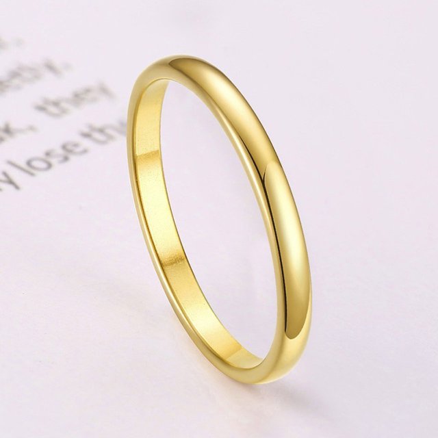 Bagues Minces de 2 Mm en Acier Inoxydable Bague Minimaliste Sertie d'Un Élégant Anneau de Queue de Fête