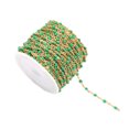 thumbnail image 1 of fastboy Jewelry Making Chain Sturdy Stainless Steel Colorful Enamel Beads Colorful Enamel Beads Bulk Chain For Jewelry Gold+Green 1Set, 1 of 6