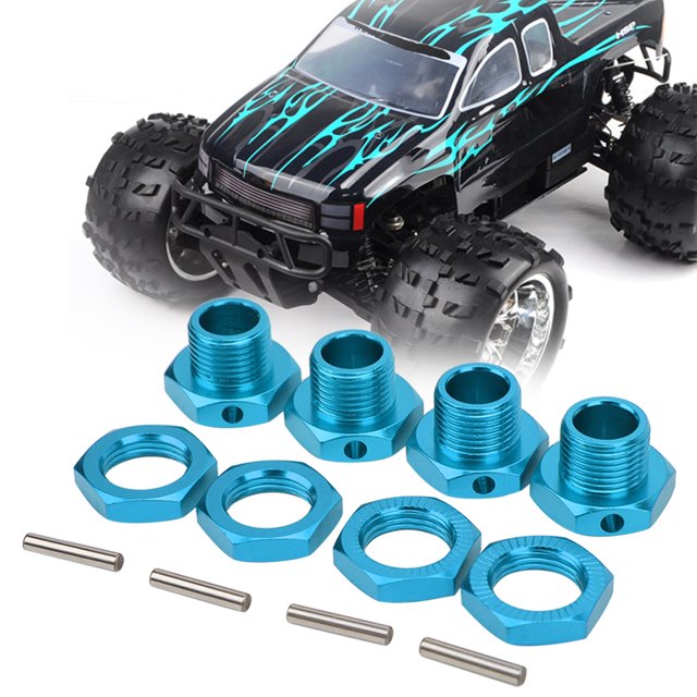 RC Part RC Wheel Hex Driver RC Wheel Hex Kit, RC Car Accessory RC Accessory 17MM Aluminum Alloy Wheel For RC Car Remote Control Car Blue