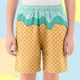 thumbnail image 2 of MIASHUI Shorts à Imprimé Graphique pour Garçons et Filles, Shorts de Plage Décontractés d'Été Confortables, Vert, 7-8 Ans, 2 of 4