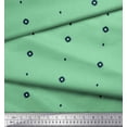 thumbnail image 1 of Soimoi Green Rayon Fabric Butidar Jamdani Printed Craft Fabric by the Yard 42 Inch Wide, 1 of 2