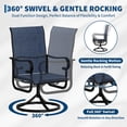 thumbnail image 4 of EastVita 2PC Patio 360° Swivel Chairs, Outdoor Rocking Dining Chairs with All-Weather Textilene Fabric, High Back, Blue, 4 of 9