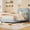 Blue, variant on Ourlova Queen Size Platform Bed Frame Metal Frame Twin Bed Fame with Strong Wooden Slats Sherpa Fabric Upholstered Bed Frame with Headboard No Box Spring Needed No Noise Free Beige