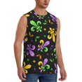 thumbnail image 2 of Kdxio Mardi Gras Carnaval4 Débardeur pour Homme Muscle Entraînement Gym Chandails Décontractés Sans Manches Chandails-3X-Grand, 2 of 7