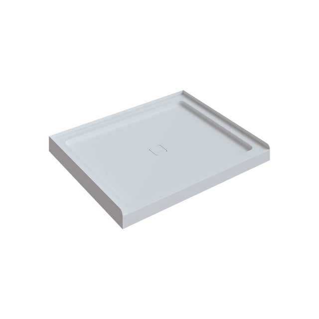 A&E Bath and Shower Pebble 36X48 Shower Base In White Polished Finish With Center Drain