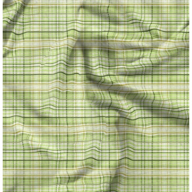 Soimoi Rayon Fabric Plaid Check Print Fabric by Yard 42 Inch Wide