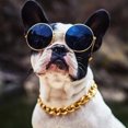 thumbnail image 2 of Cuban Link Thick Golden Chain Dog Cat Pets Safety Collar, 2 of 9