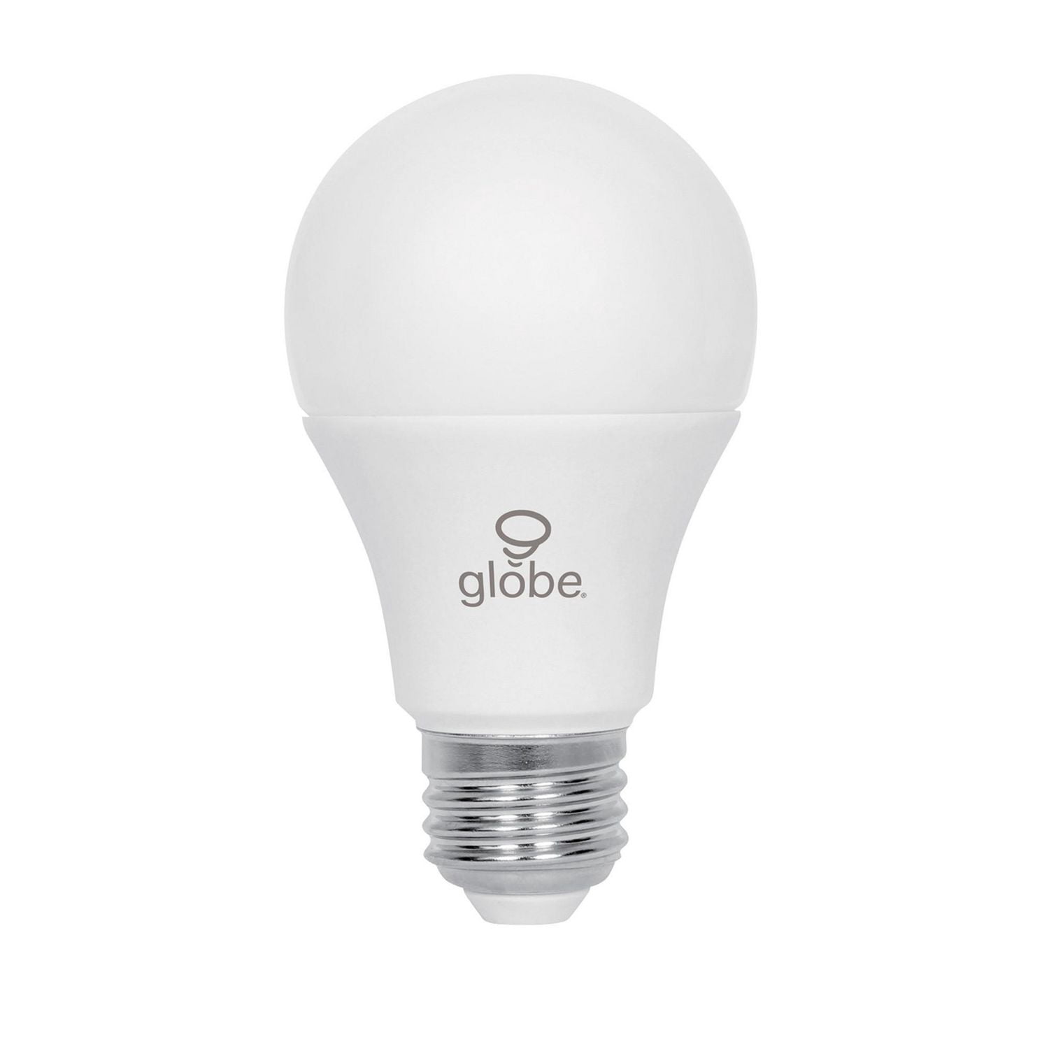 Globe Electric 60W Equivalent Daylight (5000K) A19 Non-Dimmable LED Plastic Light Bulb 4-Pack, E26 Base, 800 Lumens, 30717