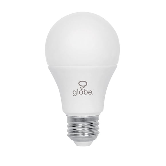 Globe Electric 60W Equivalent Daylight (5000K) A19 Non-Dimmable LED Plastic Light Bulb 4-Pack, E26 Base, 800 Lumens, 30717