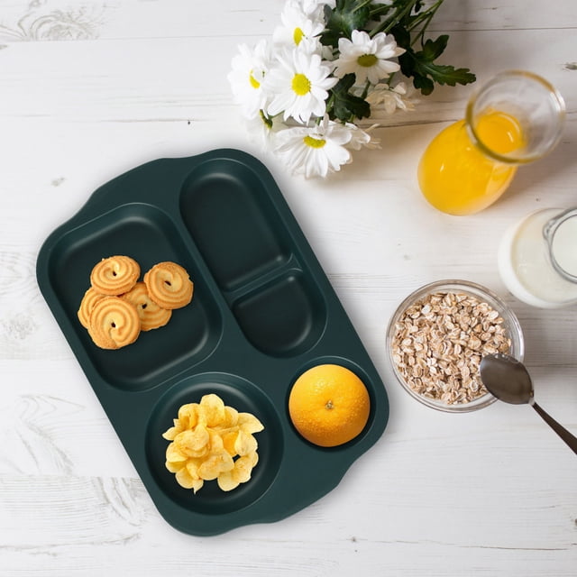Yhmxh Plates Set Kitchen Gadgets Wheats Straw Children's Meal Plates Student Five Meal Plates Thickened Cafeteria Partition Tableware Multi Lunch Plates Kitchen Essentials Kitchen Accessories
