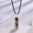 thumbnail image 2 of yingyy Wire Wrapped Charm Hanging Pendant Colorful Exquisite Crystal Crafting Necklace Keychains Earrings Accessories Brown 1Set, 2 of 6