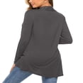 thumbnail image 4 of Cardigan Femme Couleur Unie Manches Longues Tricot, 4 of 5