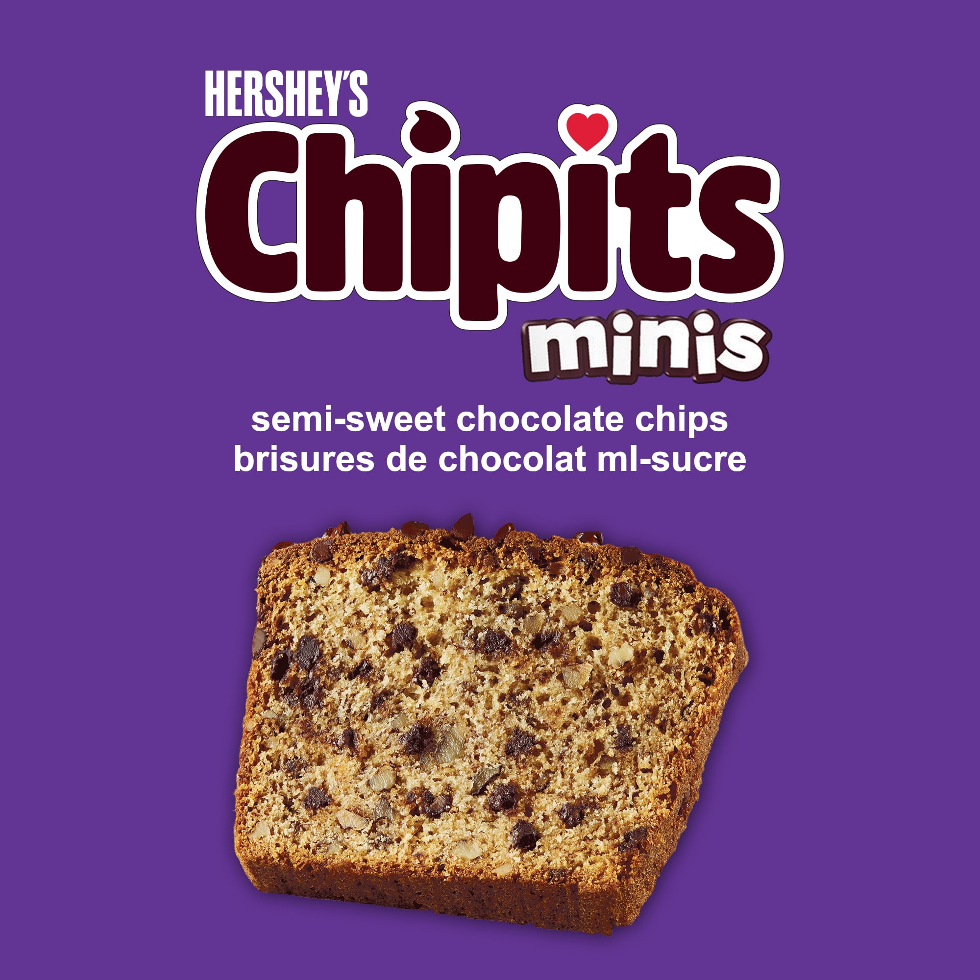 Brisures miniatures de chocolat mi-sucré HERSHEY'S CHIPITS, 270 g