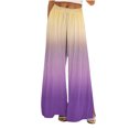 thumbnail image 3 of Sentmoon Womens Sweat Pants Plus Size Drawstring High Waist Women Pants Casual with Pockets Loose Wide Leg Gradient Color Stretchy Beach Pants Fall Trendy for Tropical Vacation Beige XXL, 3 of 7