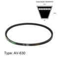 thumbnail image 2 of Unique Bargains 630mm Inner Girth 10mm Width Cogged V Belts Rubber Drive Belt for Power Transmission, 2 of 6