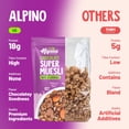 thumbnail image 3 of Alpino Super Muesli au Chocolat Riche en Protéines / 400 g / Croquant / 61 % de Grains Entiers / 14 % de Noix et Biscuits / Conserve à Température Ambiante / Pochette Refermable / Céréales pour le Déjeuner, 3 of 6