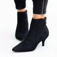 thumbnail image 2 of Women Shoes Leopard Snake Print Ankle Boots Fine Heels Mid Heel Pointed Side Zip, 2 of 9