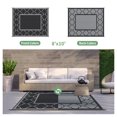 thumbnail image 4 of DEORAB Tapis d'Extérieur Réversible 2,4 X 3 m, Tapis de Terrasse Imperméable en Plastique, Tapis de Sol Pliable pour Terrasse, Camping, VR, Patio, Véranda, Balcon, Jardin, Noir et Gris, 4 of 7