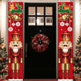 thumbnail image 2 of Joyeux Noël Bannières Nutcracker Décorations de Noël Nutcracker Modèle de Soldat Taille Réelle Bannières Nutcracker pour Décoration de Porte d'Entrée Porche, 2 of 6