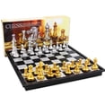 thumbnail image 3 of Exquisite Chess Game Medieval Chess Set With Chessboard 32 Chess Pieces Magnetic Chess Set, 3 of 8