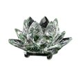 thumbnail image 4 of Birdeem Colored Crystal Glass Lotus Candle Tea Lamp Holder Buddhist Candle, 4 of 8
