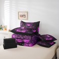 thumbnail image 4 of Erosebridal Ensemble de Literie Gothique Papillon Format Grand, Ensemble de Lit Mandala Bohème, Noir Rose, Réversible 7 Pcs, 4 of 5