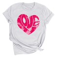 thumbnail image 1 of Meichang Hauts pour Femmes T-Shirt de la Saint-Valentin T-Shirt Graphique Cœur en Bonbon Hauts Mignons T-Shirts de Fête Manches Courtes Col Rond T-Shirts Mode 2025, 1 of 4