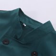 thumbnail image 2 of Chef Coat Short Sleeve with Buttons Pockets Cook Jacket Chic Cooking Work Wear Uniform Costume for Restaurant Hotel Cafe Kitchen Dark Green L, 2 of 6