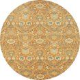 thumbnail image 1 of Ahgly Company Tapis d'Intérieur Ronds Abstraits Orientaux Orange, 7 Pieds Rond, 1 of 6