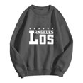 thumbnail image 3 of MesaSe Sweatshirt Femme Sweat-Shirt Col Rond Pull Lettre Print Hoodie, 3 of 3