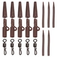 thumbnail image 1 of ZheElen 20 Pcs Accessoires pour Carpe et Poisson Mèches Pince Résistant à l'Usure Imperméable Caoutchouc Anti-Emmêlement Manches Gréement pour Carpe Réutilisable Équipement de Pêche Brun, 1 of 6