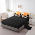 thumbnail image 3 of Elephant 7 Pcs Comforter Set Twin Size, Wild Animal Bedding For Kids Adults, Retro Jungle Tree Sheet Set Bed In A Bag Mid Century Sunset Bird Bed Set, 3 of 5