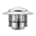 thumbnail image 2 of Liquidation! Denhf Capuchon Rond de Cheminée en Acier Inoxydable de 3 Pouces, Couvercle de Cheminée avec Moustiquaire pour l'Extérieur, Capuchon de Cheminée pour Tuyau de Poêle, Capuchon d'Évent d'Évacuation de Toit, Couvercle d'Évent de Toit de Foyer, Argent, 2 of 5