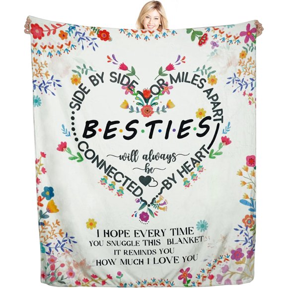 À Ma Meilleure Amie Couverture Meilleure Amie Couverture, Couverture Amis pour Cadeaux BFF Cadeaux d'Anniversaire Meilleure Amie pour Femmes Couverture d'Amitié Unique pour Idées Meilleure Amie 50*60