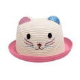 thumbnail image 1 of MIASHUI Kids Beach Straw Hat Summer Breathable Cartoon Cute Cap,Pink,One Size, 1 of 1