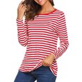 thumbnail image 5 of Ketyyh-chn99 Chemises pour Femmes Mode Blouse Ample Femme Adulte Col Rond Manches Courtes Hauts T-Shirt Imprimés Blouse Ample Rouge,m, 5 of 5