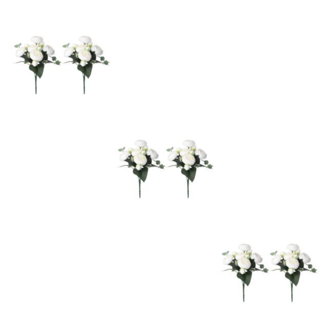 Youkk 2pcs Easy To Clean – Realistic Appearance – Artificial Flowers For Wedding white 3Set