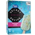 thumbnail image 1 of Great Value Secret Recipe Series Birthday Cake Flavoured Light Ice Cream Bars, 4 x 80 mL, 1 of 4