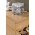 thumbnail image 4 of Hodedah Wheeled Kitchen Island with Large Spice Rack and Towel Holder, Beech, 4 of 8