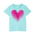 thumbnail image 1 of Posijego T-Shirts de la Saint-Valentin pour Enfants, T-Shirt Graphique avec Cœur, Garçons Filles, Col Rond, Manches Courtes, Hauts Mignons, 1 of 4