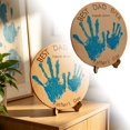 thumbnail image 4 of Tong “ Wooden Handprint Keepsake For Father’s Day Create Lasting Memories With Dad And Child’s Handprints Perfect For Dad!”, 4 of 6