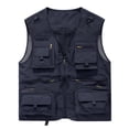 thumbnail image 1 of TIMIFIS Mens Mesh Outdoor Work Fishing Travel Photo Cargo Vests Summer Casual Work Multi Pockets Breathable Waistcoat JacketFall s, 1 of 2