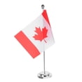 thumbnail image 3 of Shisuyan Mini Canada National Flag Miniature Desk Flag For Office Table Decoration Desktop Canada National Day Decoration Small Polyester Banner, 3 of 8