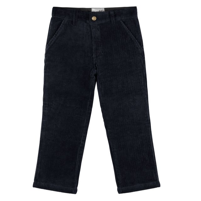 Buyless Fashion Boys Pants Flat Front Straight Cut Wide Corduroy Pattern
