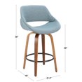 thumbnail image 3 of Fabrico Mid-Century Modern Counter Stool by LumiSource, 3 of 9