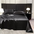 thumbnail image 1 of TopLLC Ice Silk Bed Sheet Pillow Case 3-piece Set - And Luxurious Soft Ice Silk Bed Sheet Suitable For All Seasons Cool Ice Silk Fabric Machine Washable Ice silk bed sheet, 1 of 9