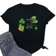 thumbnail image 2 of Meichang T-Shirt Graphique pour Femme de la Saint-Patrick, Coupe Ample, Trèfle Imprimé, Hauts Porte-Bonheur, Détente, Manches Courtes, Col Rond, Chandail à Enfiler, Tee Mignon, Festival Irlandais, Chemises de Fête, 2 of 4
